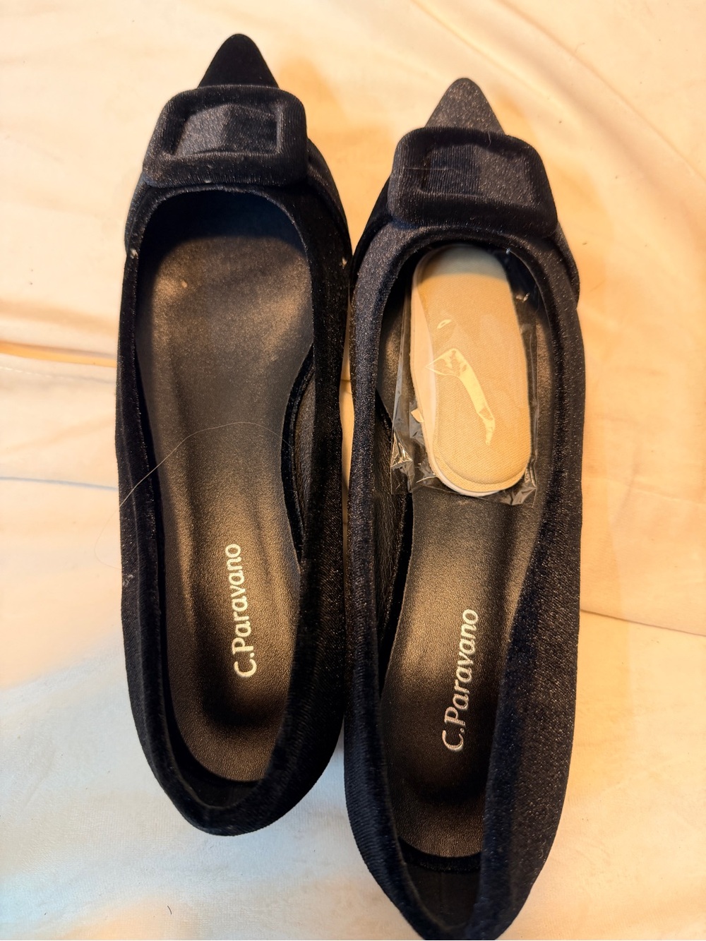 C.Paravano Velvet Flats